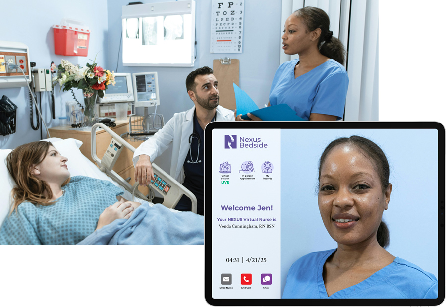 Nexus Bedside is Integrating virtual and onsite care, Addressing the Nursing Shortage with Innovative Hybrid Solutions Nexus Bedside is Integrating virtual and onsite care, Addressing the Nursing Shortage with Innovative Hybrid Solutions
